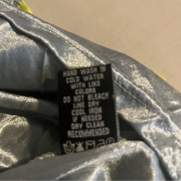 Vertigo loose Knit Maxi Dress Swimsuit Coverall Yellow Gray Size M - Picture 8 of 10